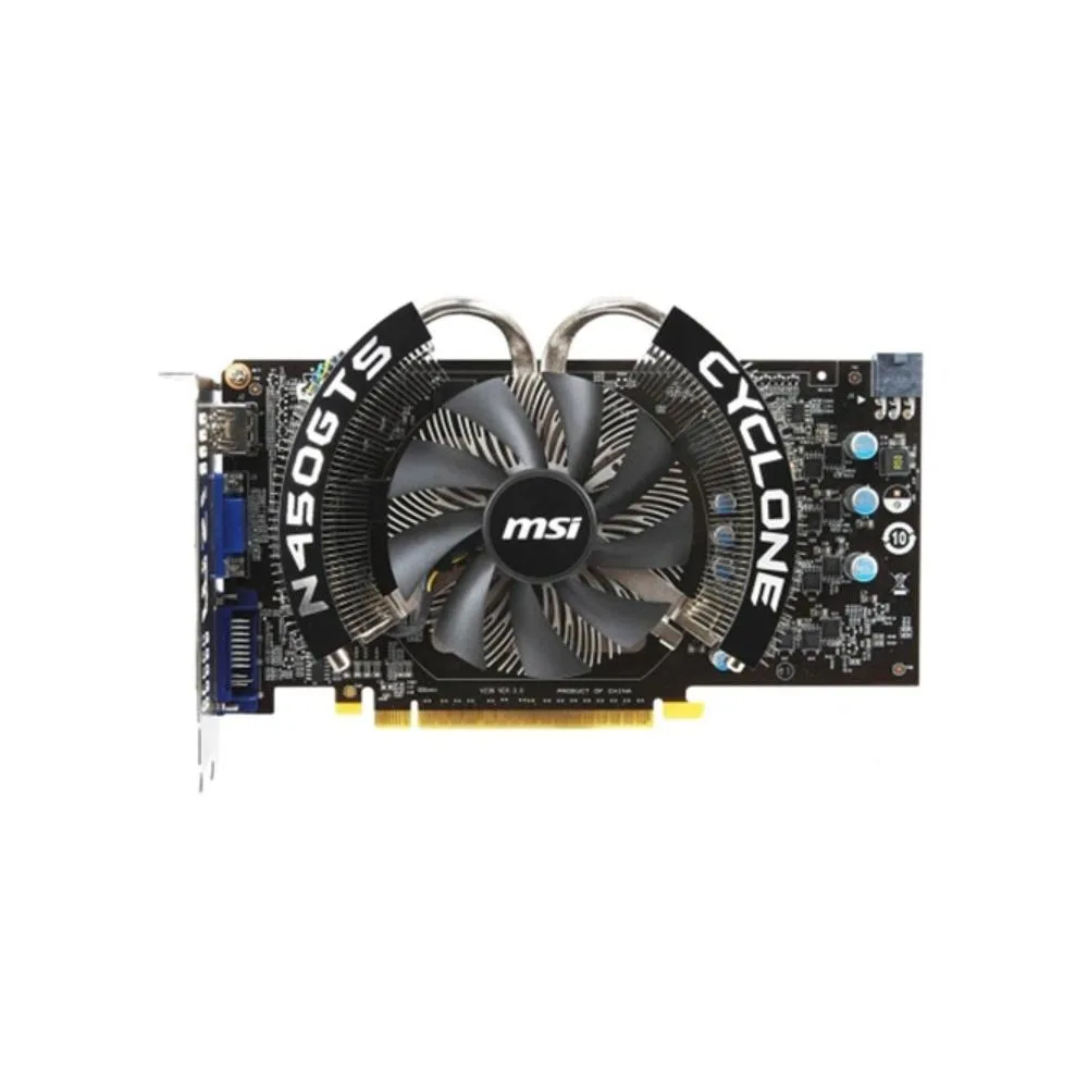 MSI MSI N450GTS Cyclone 1G GDDR5 128bit graphics card — product photo