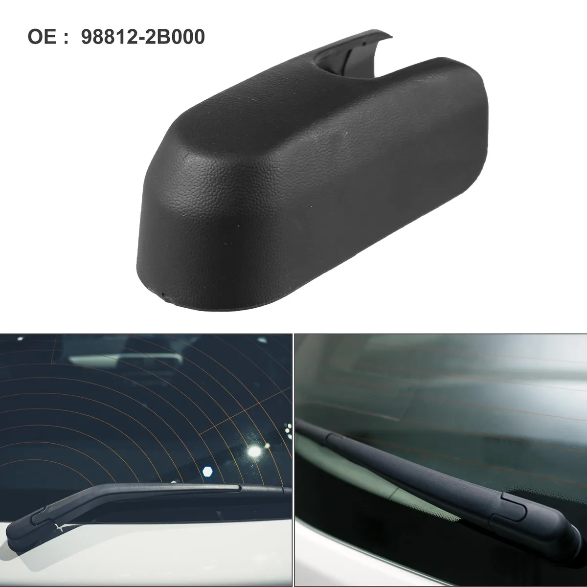 Unique-Bargains Unique-Bargains Rear Wiper Arm Nut Cover Cap Hyundai Kona Palisade Black 1pcs — product photo