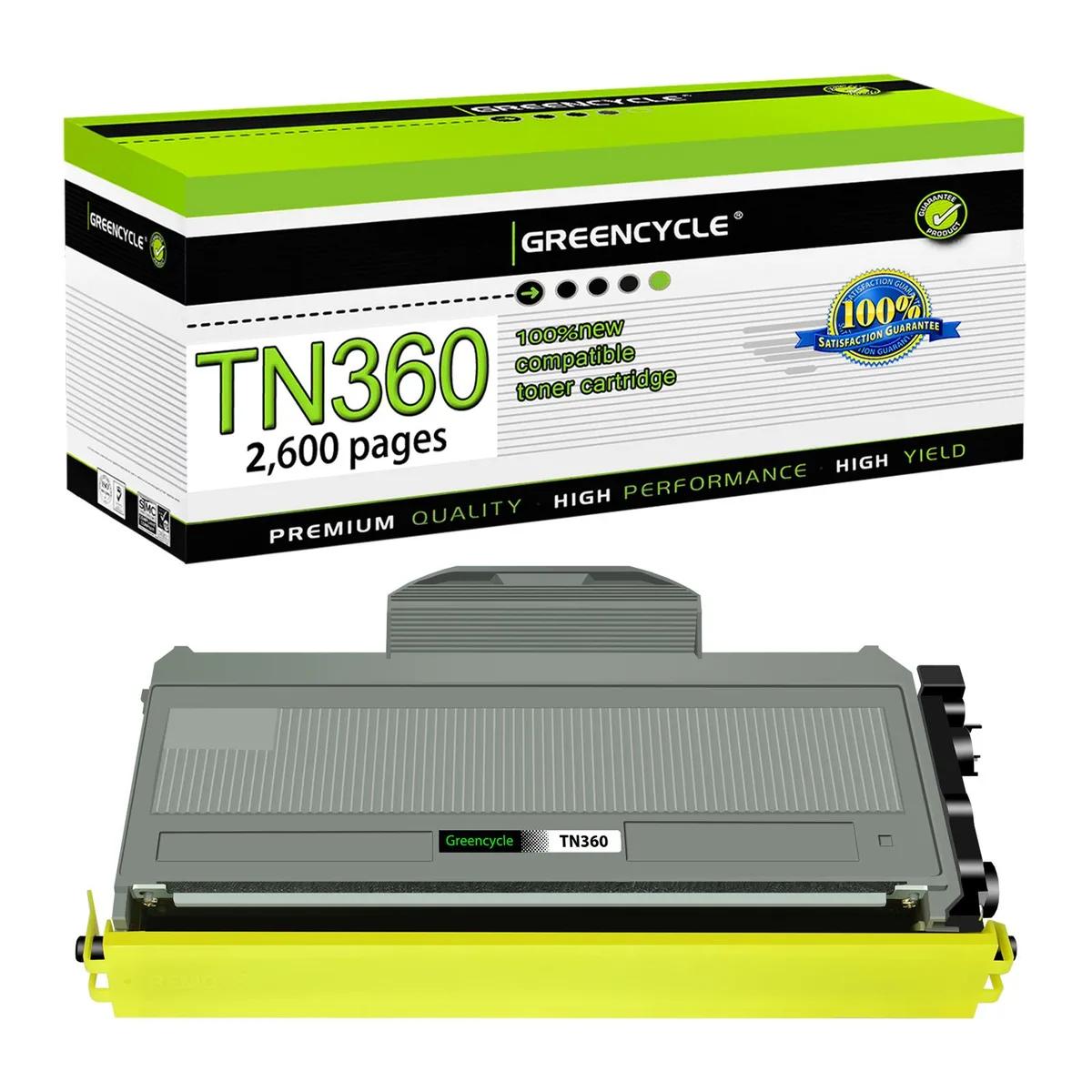 GREENCYCLE GREENCYCLE TN360 TN330 High Yield Toner Cartridge Black 2600 Pages — product photo