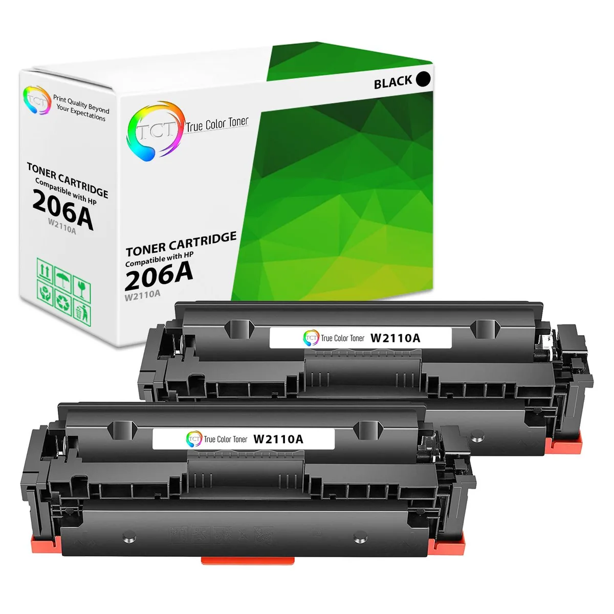True Color Toner True Color Toner 206A Black Toner Cartridge 2 Pack 1350 Pages — product photo