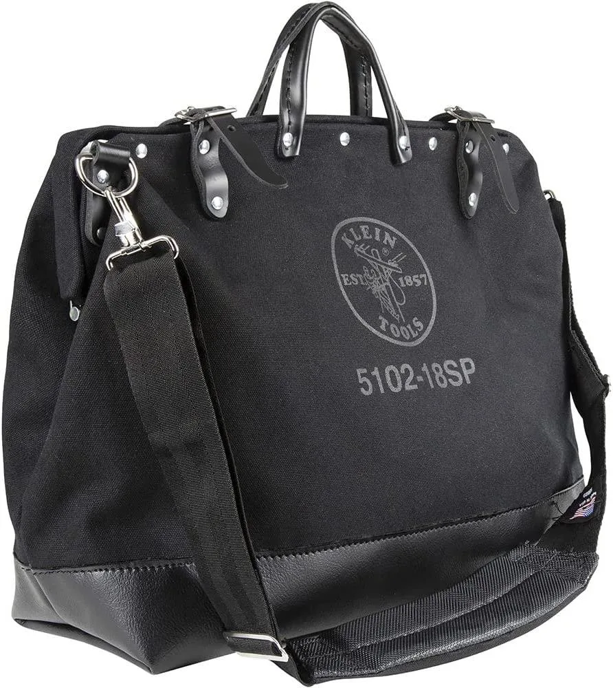 Klein Tools Klein Tools 18-Inch Deluxe Canvas Tool Bag 13 Pockets Black — product photo