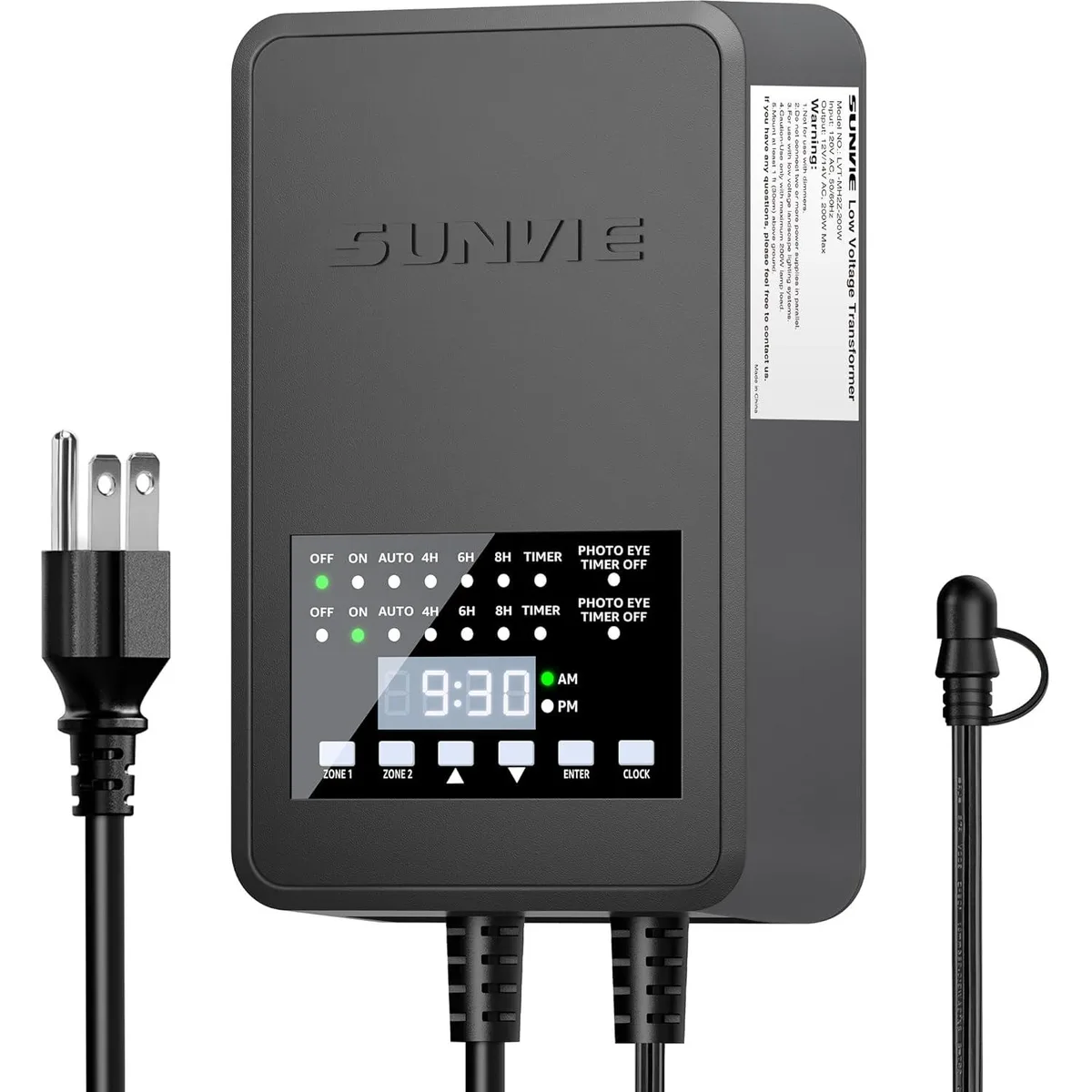 BFKK BFKK 300W Low Voltage Transformer 2 Zone Timer Photocell — product photo