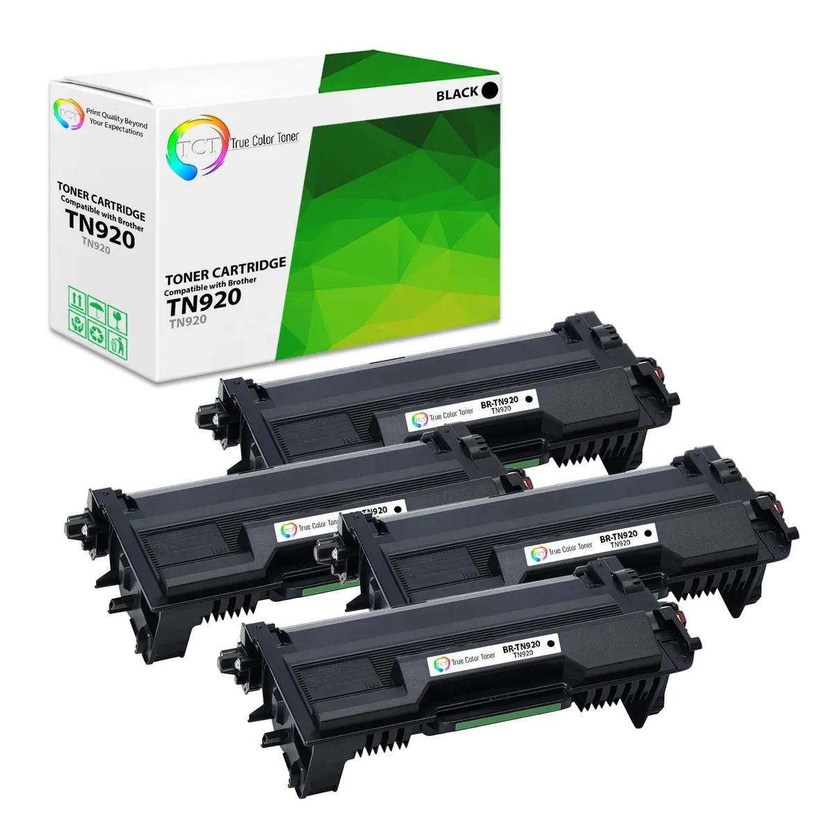TCT TCT TN920 Black Toner Cartridge 4 Pack 3000 Pages — product photo