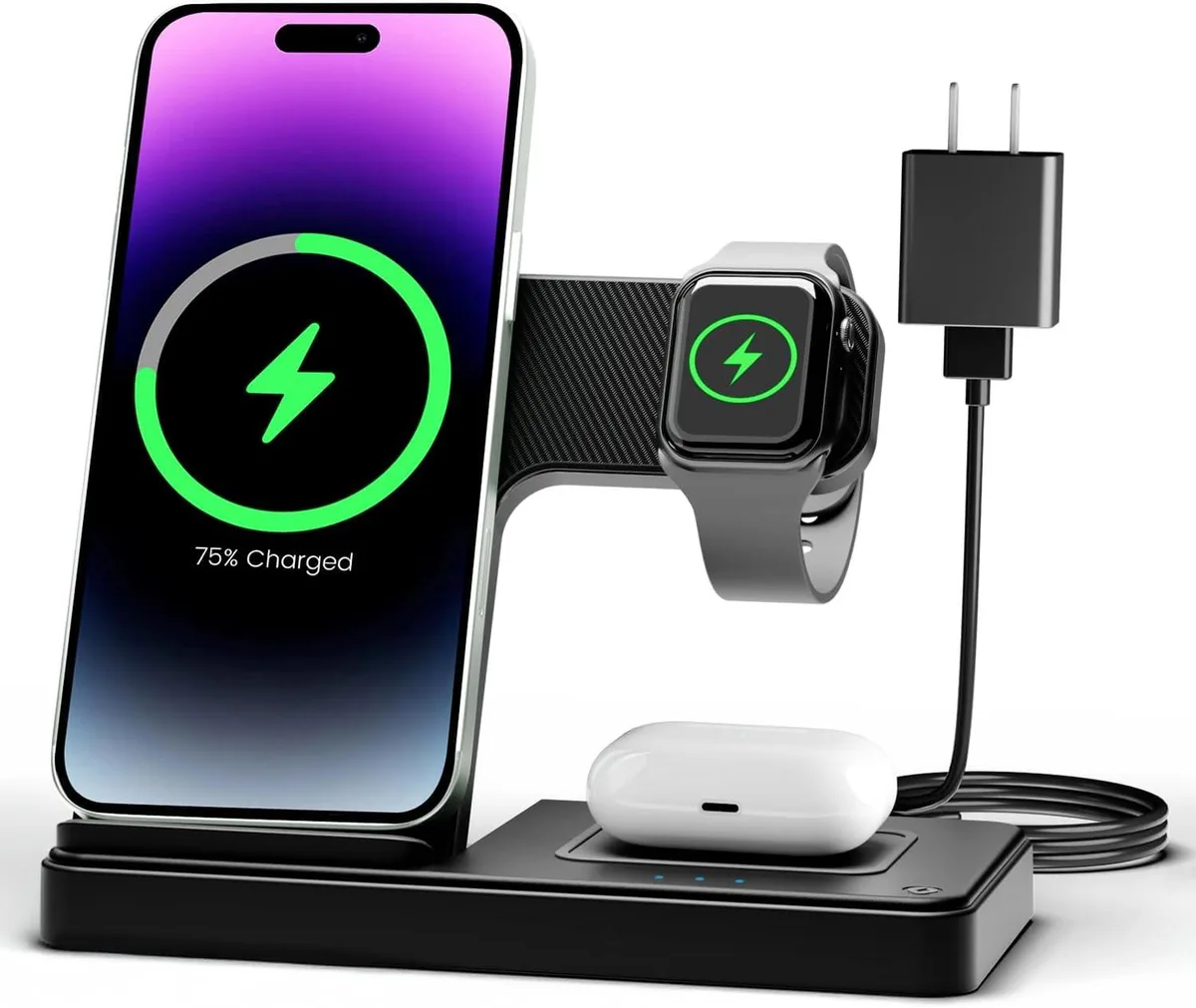 KINGARD KINGARD 3-in-1 Wireless Charger iPhone Watch AirPods 7.5W — product photo