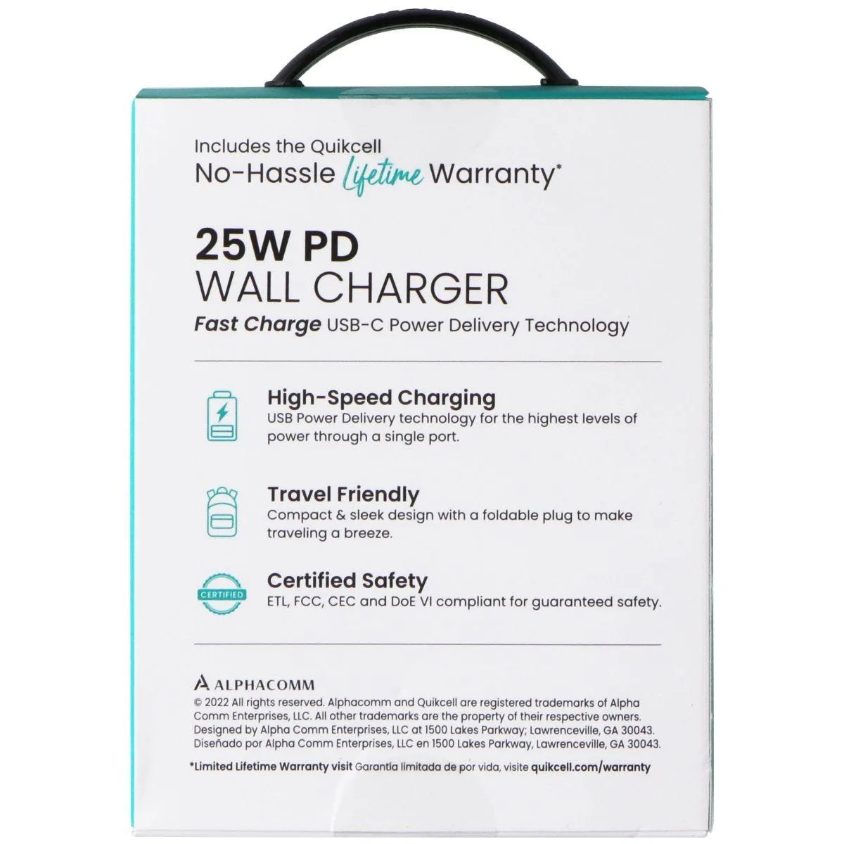Quikcell Quikcell 25W PD USB-C Wall Charger Black — product photo
