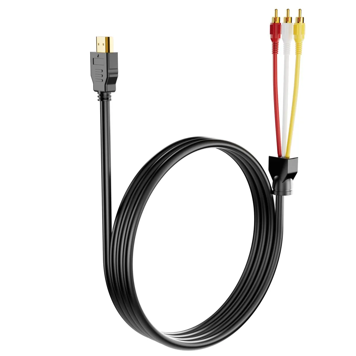 WRIARICH WRIARICH HDMI to 3-RCA Composite Cable 5ft 1.5m Gold-Plated 1080p 1024x768 — product photo