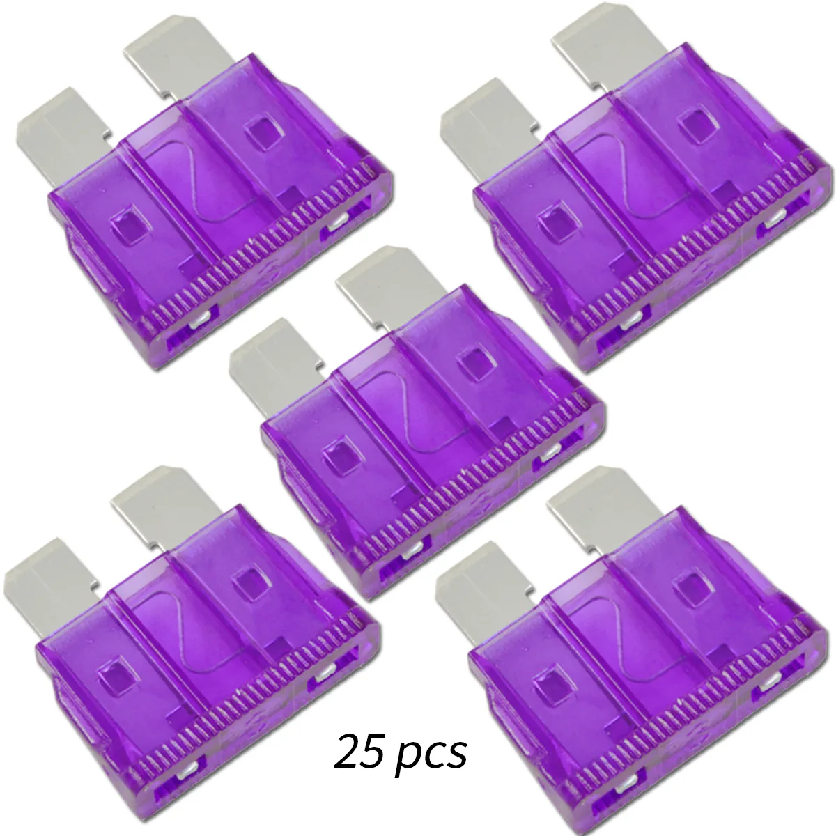 The Wires Zone The Wires Zone ATC3A-25 3A ATC blade fuses pack of 25 — product photo