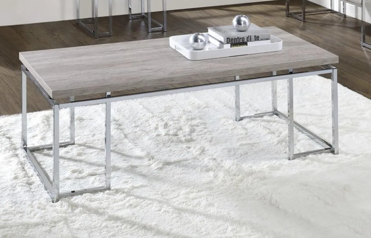 tuphen tuphen Natural Oak &amp; Chrome Finish Coffee Table — product photo
