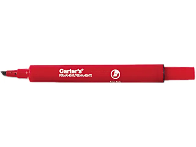 Red large permanent marker with chisel tip