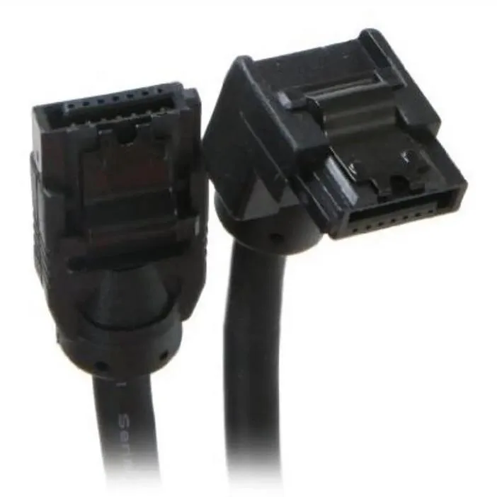 OKGEAR OKGEAR SATA 3.0 Cable 18" Straight to 90° Right Angle Locking Latch Black — product photo