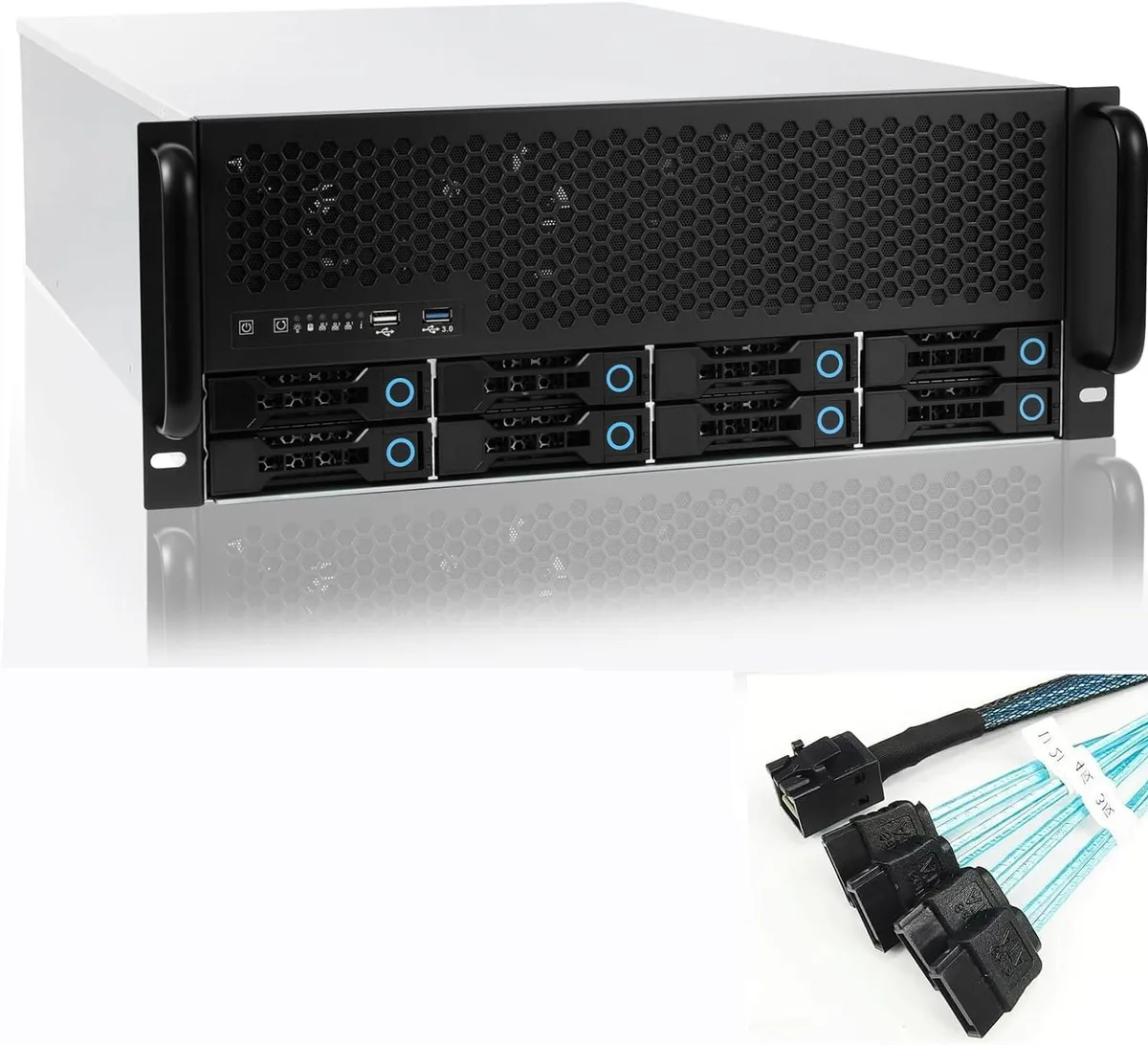 BFKK BFKK 4U Rackmount Server Chassis 8-Bay 12Gbps SATA/SAS SFF-8643 Backplane — product photo