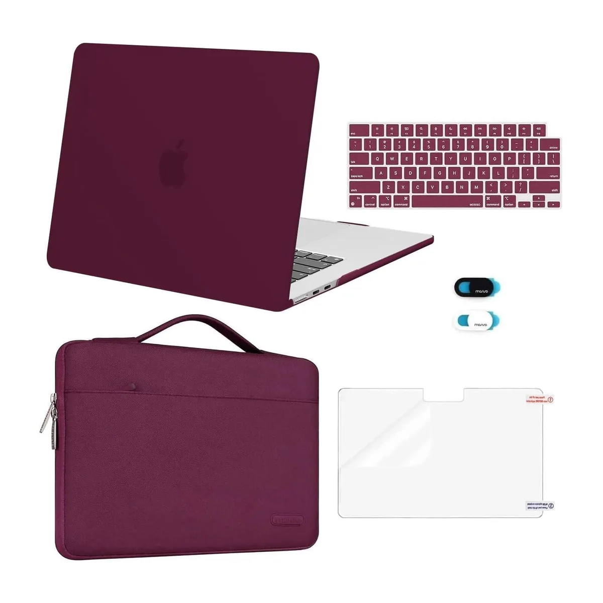 Mosiso Mosiso 2 in 1 accessory for MacBook Air 15 inch Wine Red — product photo