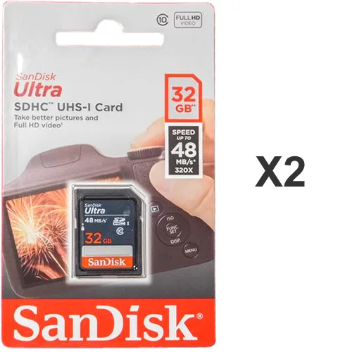 SanDisk SanDisk 32GB SDHC Class 10 48MB/s Memory Card 2 Pack — product photo