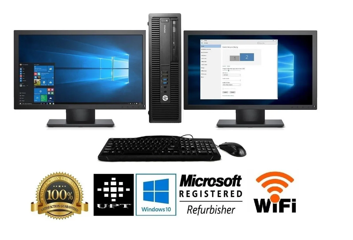 Black tower desktop with 22in screen, Radeon R7 graphics