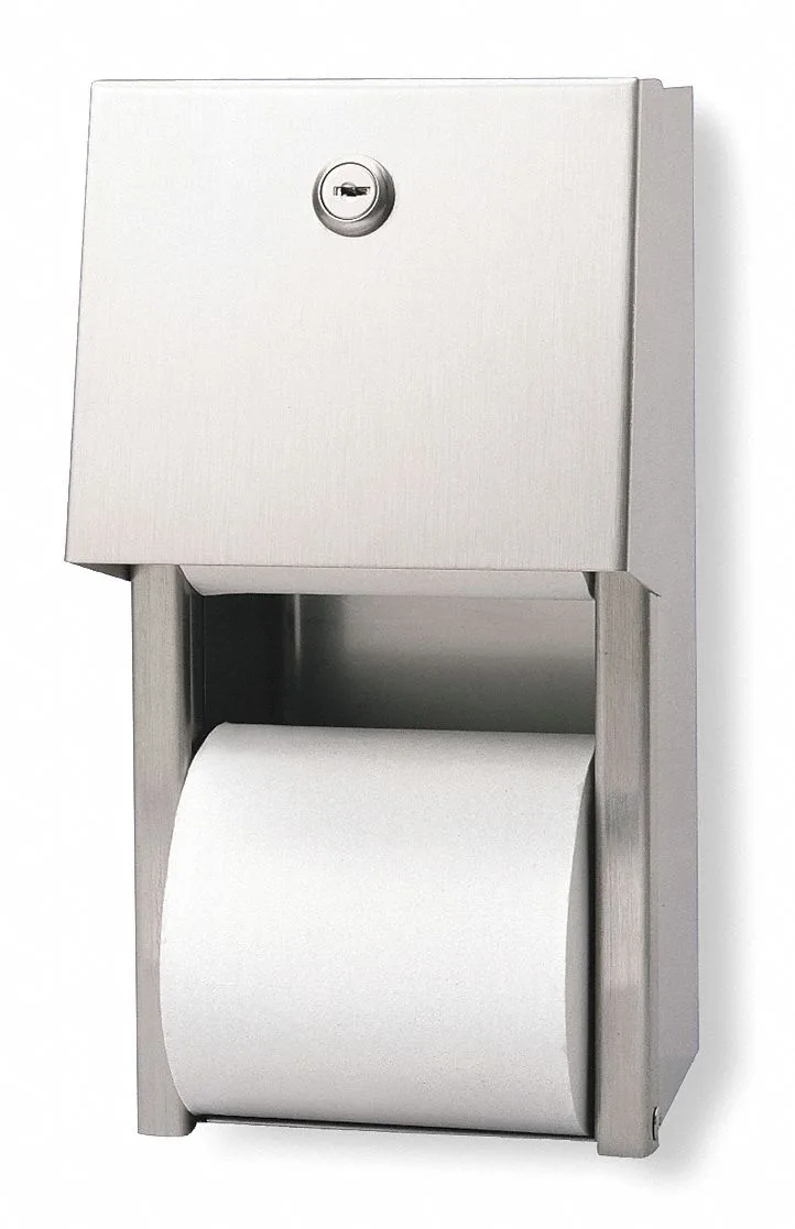Georgia Pacific Georgia-Pacific 57893 Toilet Paper Holder, Double Roll, Stainless Steel — product photo