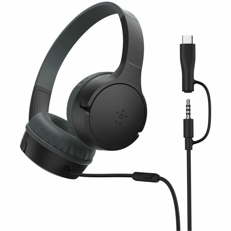 Belkin Belkin SoundForm Mini Wired On-Ear Kids Headset 85 dB 3.5mm USB-C — product photo