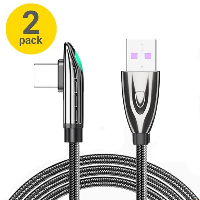 ESTONE ESTONE Essager FXL66W 66W USB-C to USB-C Cable 90° 3.3ft 2-Pack — product photo