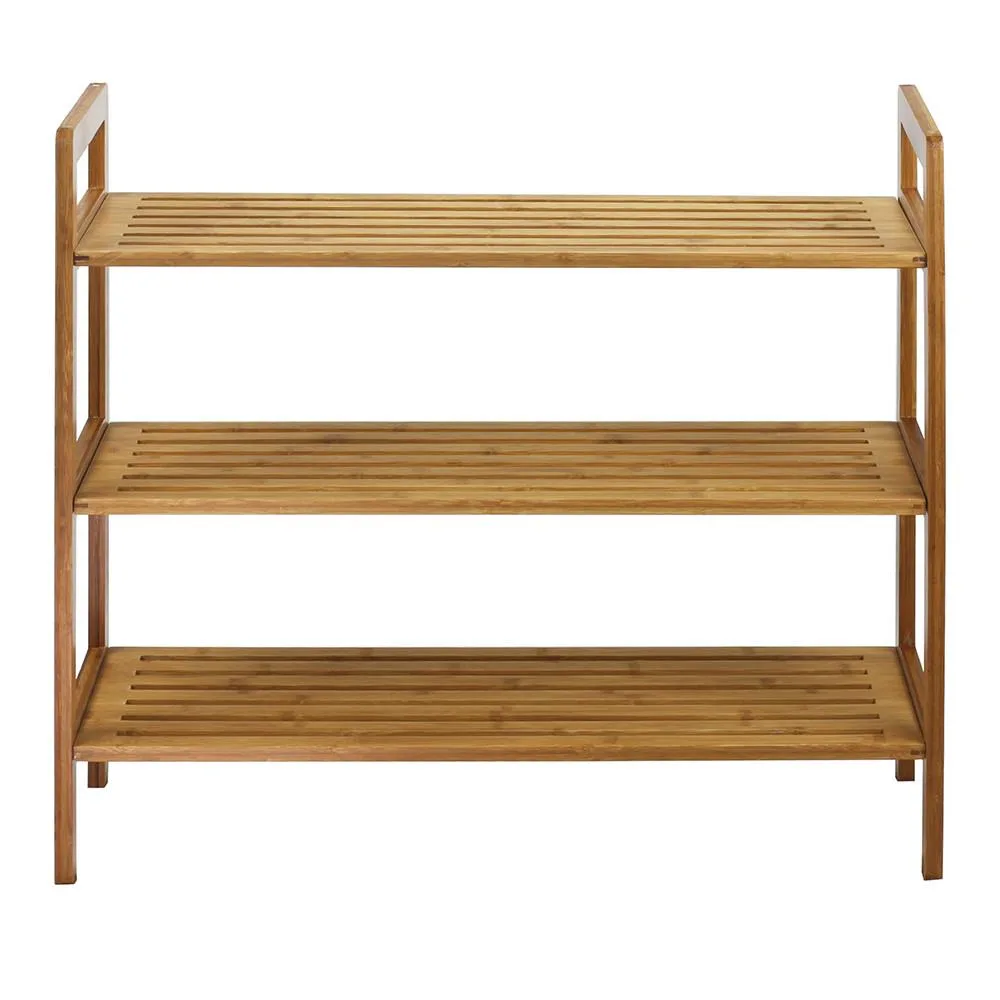 Oceanstar Design Oceanstar Design 3-Tier Bamboo Shoe Rack 10.7" x27" x23.5 Natural — product photo