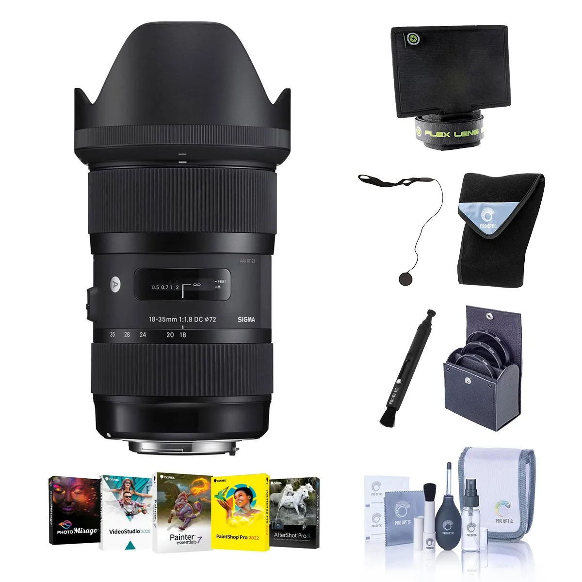 SIGMA SIGMA 18-35mm f/1.8 DC HSM ART Lens for Nikon F with 72mm Filter Kit — product photo