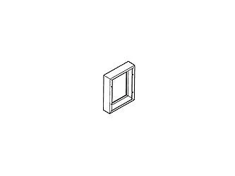 White steel mounting kit with brackets, 21 by 17 inches, extends 3 3/4 inches