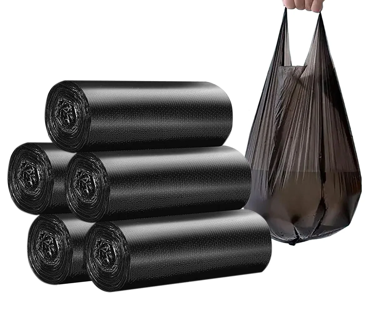  YYaaloa 4 Gallon Trash Bags Black 100 Count 17 x 21.6 in — product photo
