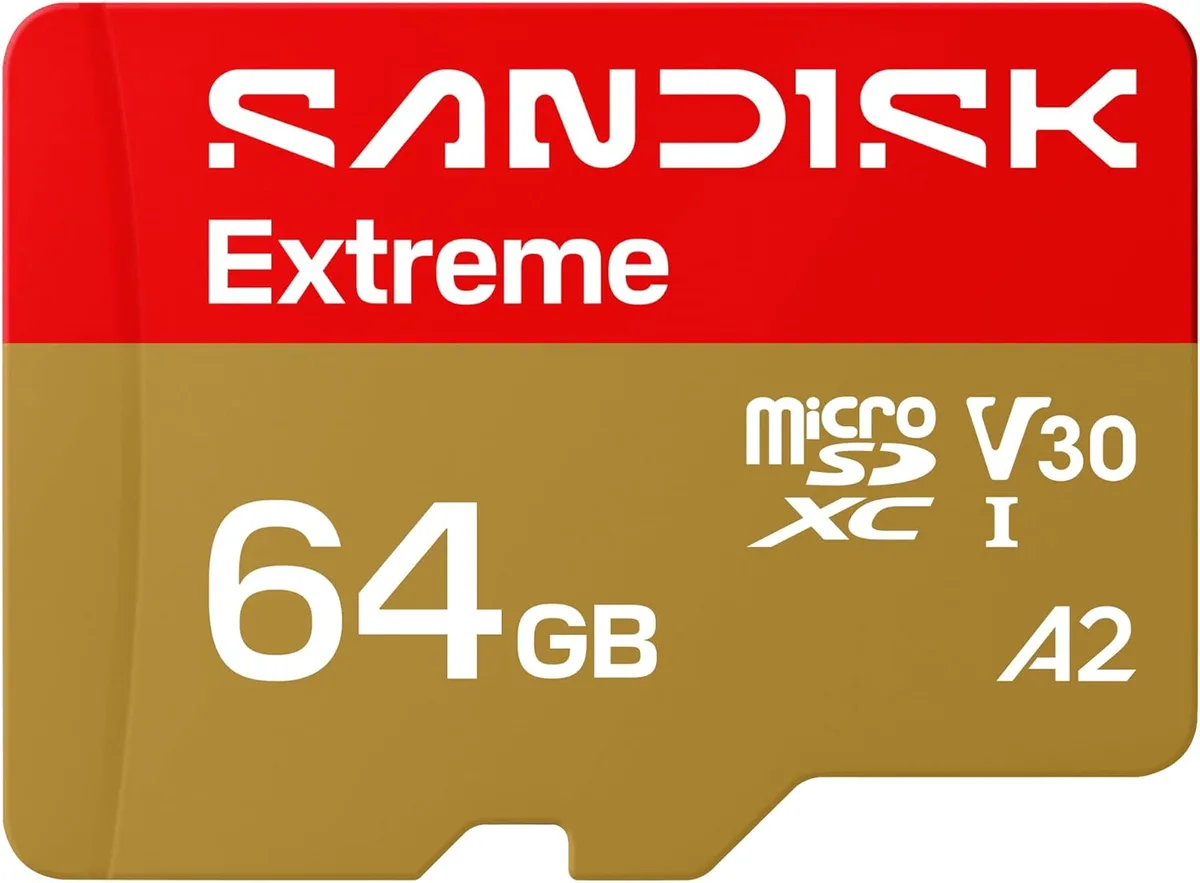 SanDisk SanDisk Extreme microSD 64GB SDSQXH9-064G-GZ6MA memory card — product photo