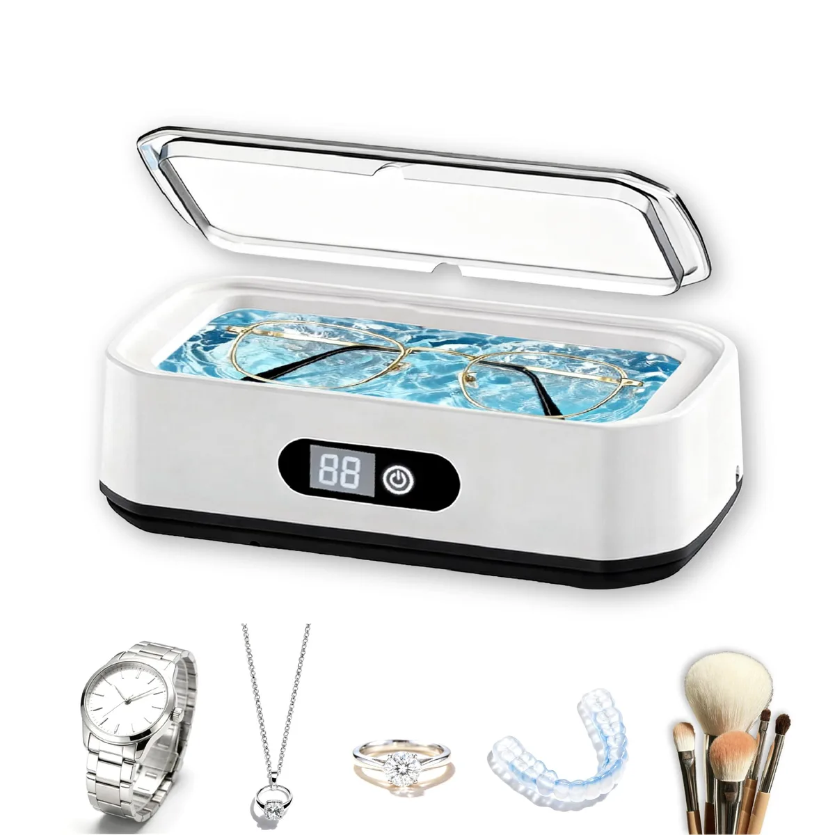 3M Ultrasonic Jewelry Cleaner 49KHz 650mL 304 Stainless Steel ucm-1 — product photo