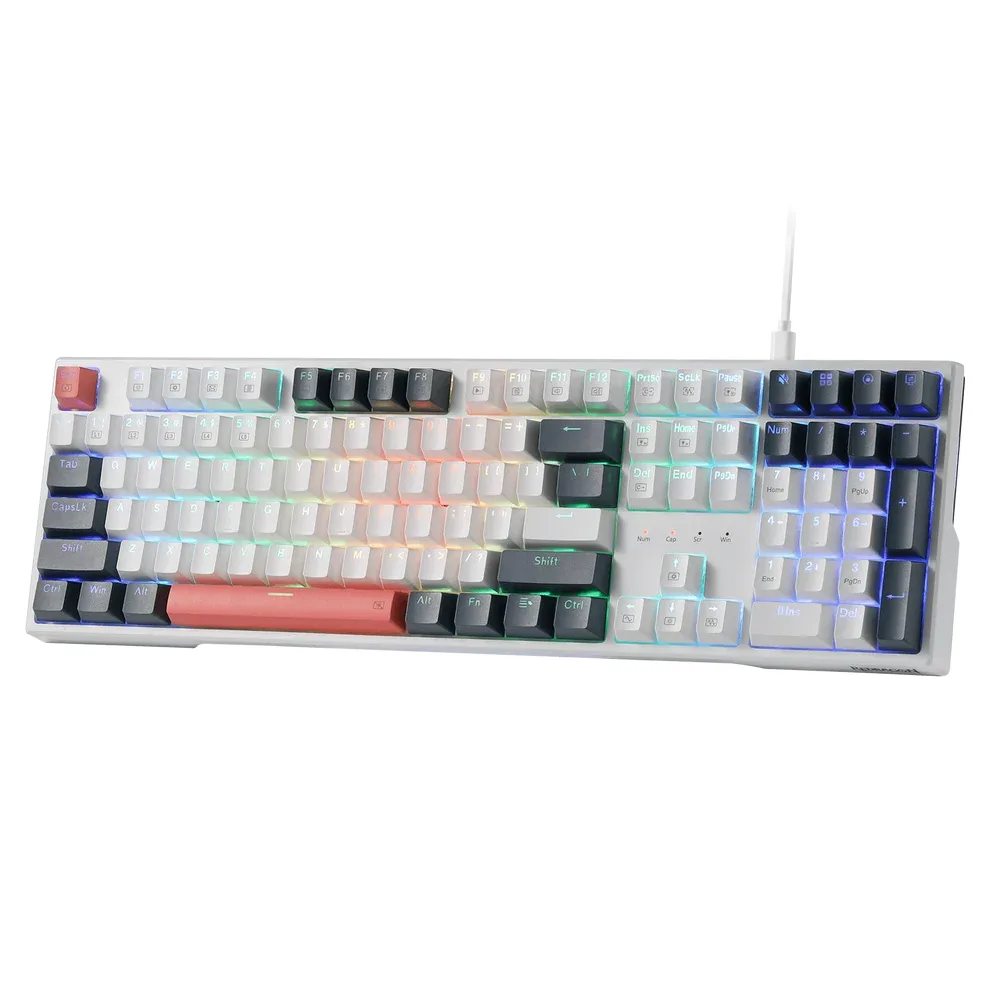 Redragon Redragon RED-K668-R13WTM Gaming Keyboard 108 Keys Red Switch RGB — product photo