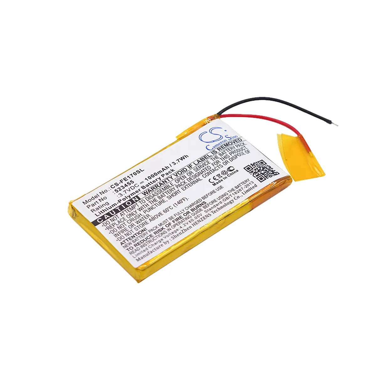 Cameron & Co Cameron & Co DS-CS-FE170SL standard battery 3.7V 1000mAh — product photo