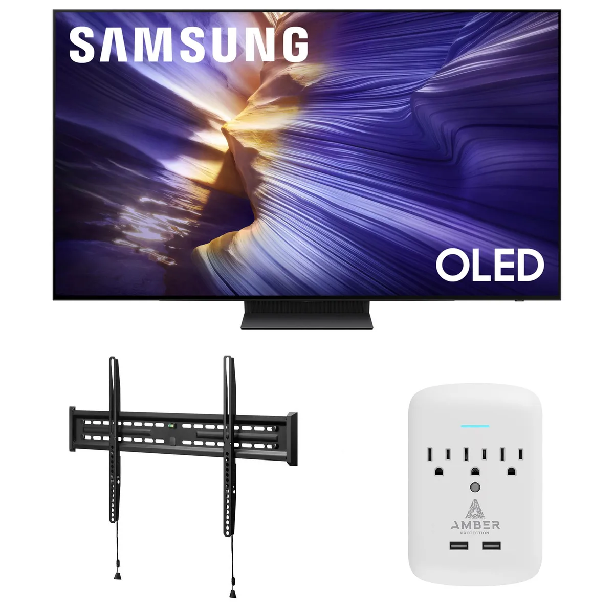SAMSUNG SAMSUNG QN65S90FAFXZA 65" 4K OLED Smart TV 2025 with Walts FIXED-MOUNT-43-90 43"-98 — product photo