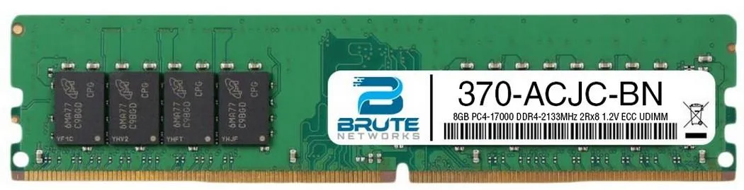 Brute Networks Brute Networks 8GB DDR4-2133 ECC UDIMM 2Rx8 1.2V CL15 288-pin server RAM — product photo