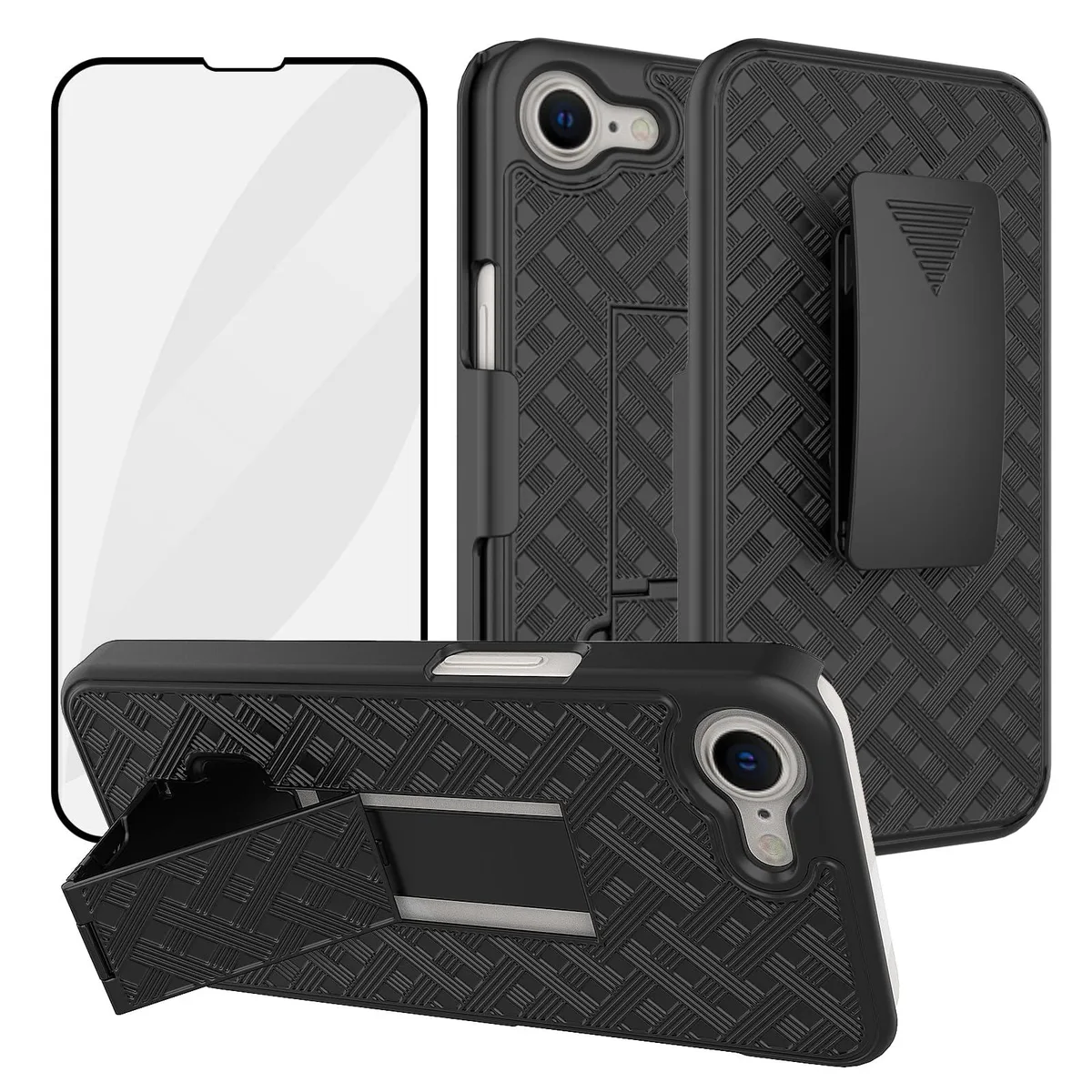 Ailiber A3212 grip for iPhone 16e 2025 6.1" black clip-on — product photo
