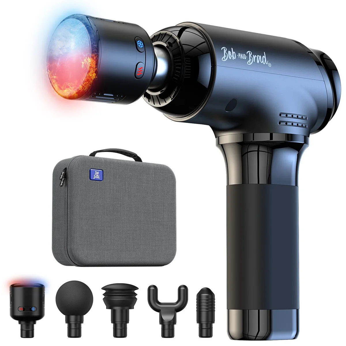BOB BOB QL/DMS.T2-E massager 3200 RPM 10mm 45 lbs 5 speeds heat cold 1.9 lbs USB-C — product photo