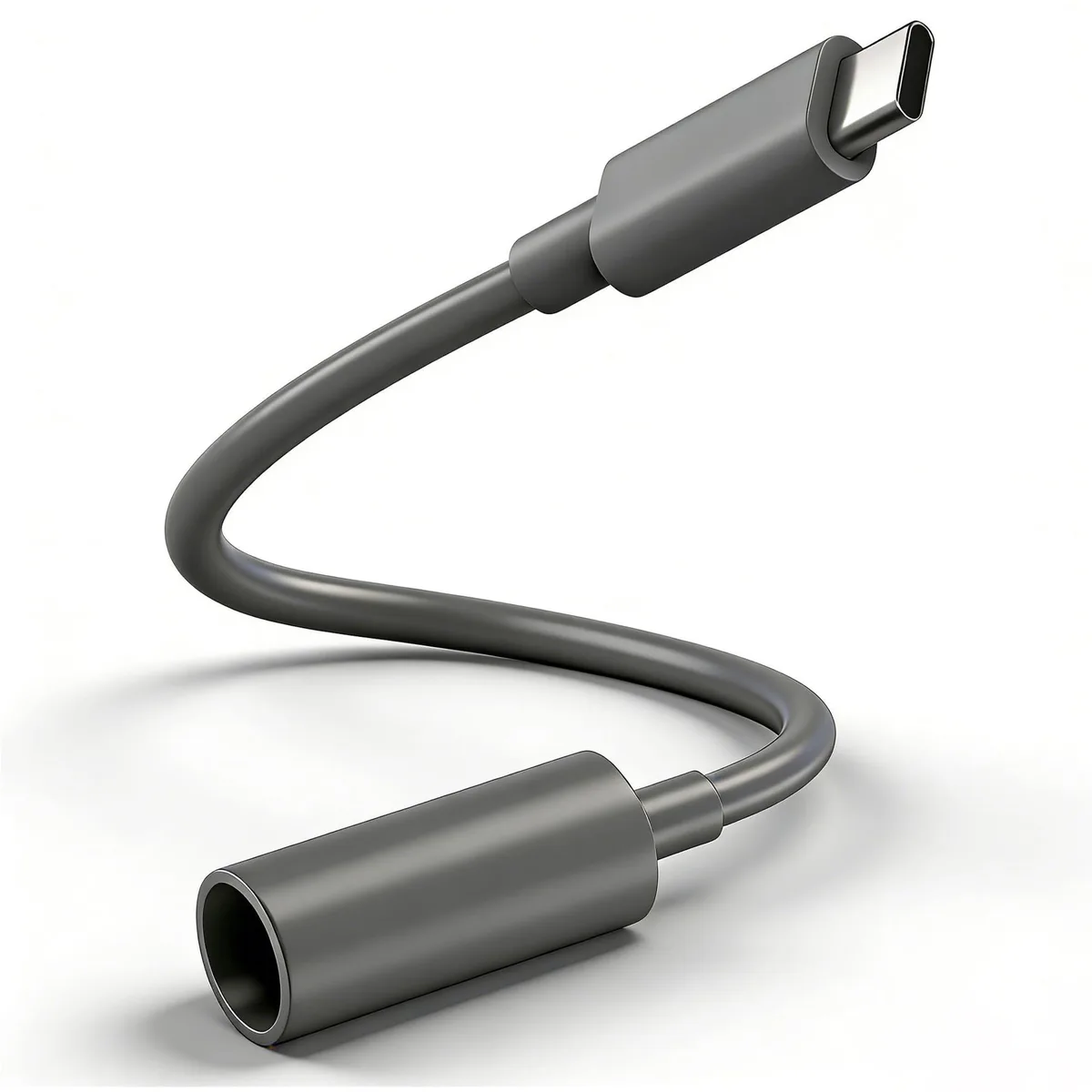 Short 0.2 m USB-C to DC cable with waterproof PVC jacket, Starlink Mini power adapter
