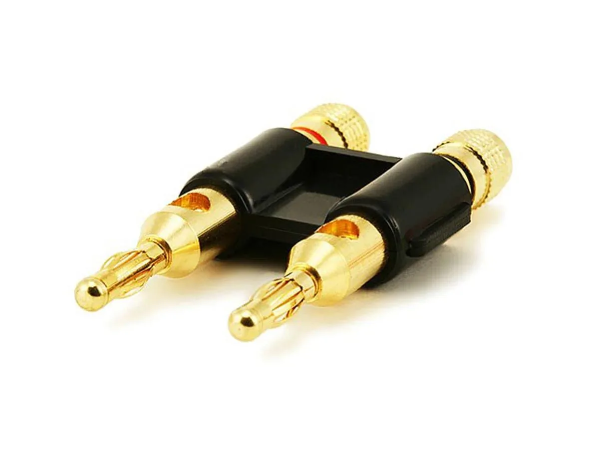 Monoprice Inc. Monoprice 102945 Dual Gold Plated Banana Plugs Black — product photo