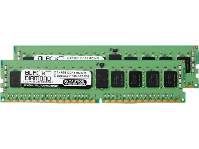 Black Diamond Memory Black Diamond Memory BD8GX22133MQR26DE 16GB 2x8GB DDR4 2133 ECC Registered memory upgrade — product photo