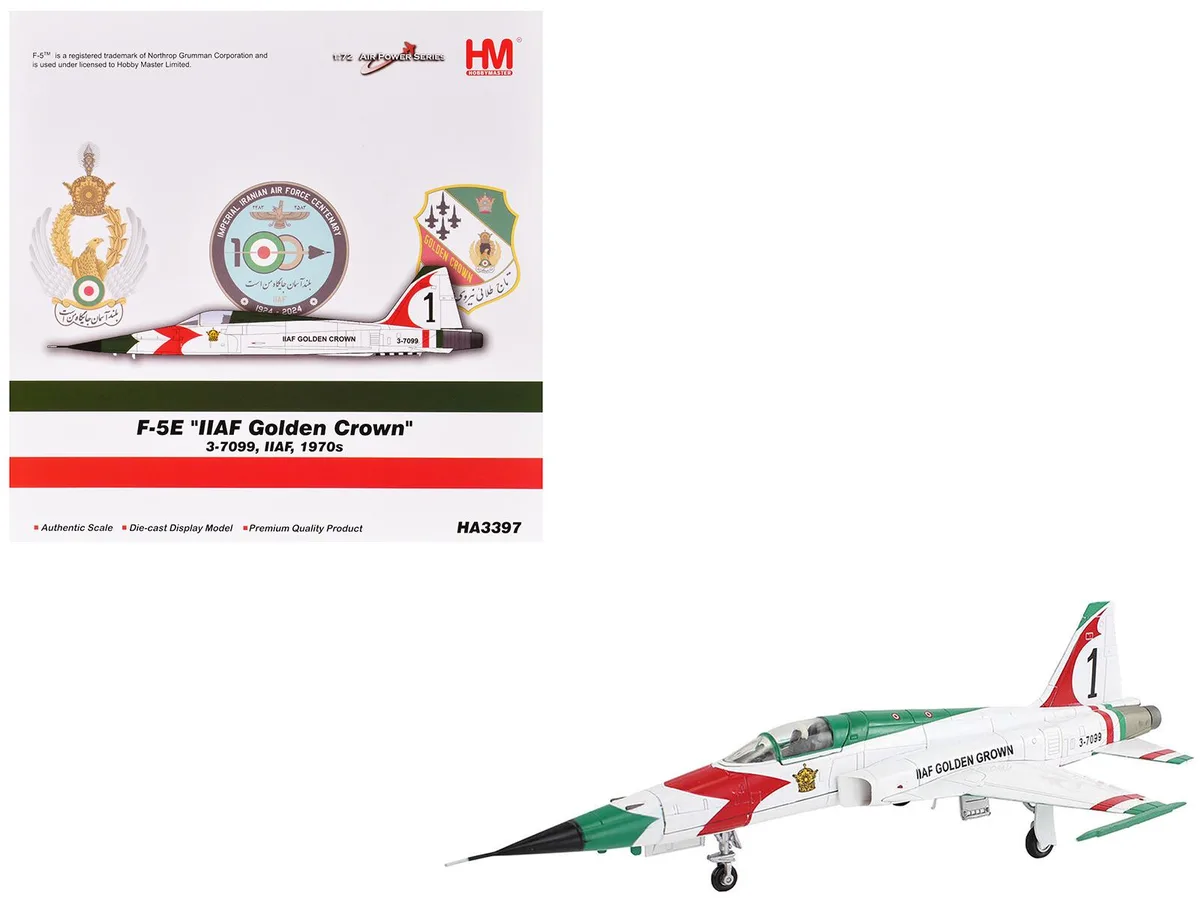 Hobby Master Hobby Master F-5E Tiger II #1 3-7099 IIAF Golden Crown 1/72 Diecast — product photo