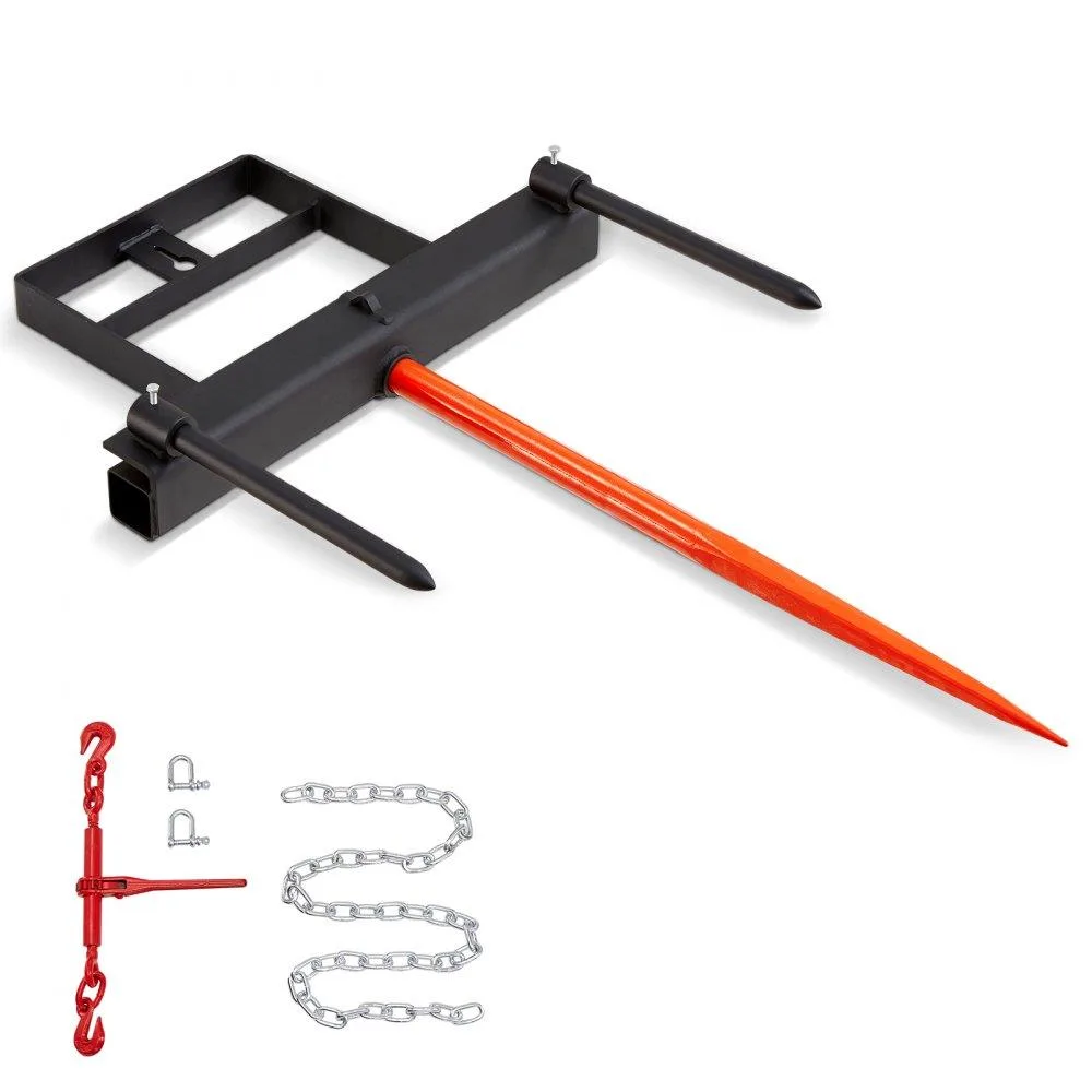 VEVOR VEVOR 39" Hay Spear 1600lbs with 2pcs 17.5" Stabilizer Spears and 60" Chain — product photo