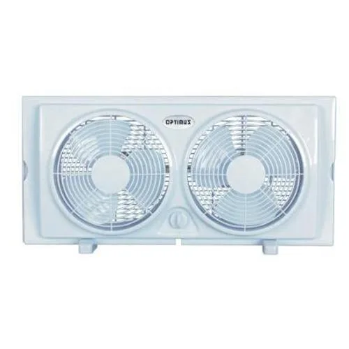 OPTIMUS OPTIMUS F5280 Twin Window Fan 2-Speed White 5.500x11.900in 9.3lb — product photo