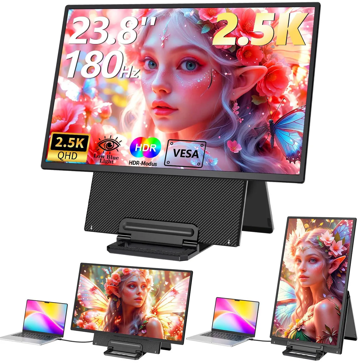 Laptomo Laptomo 23.8" 2.5K 180Hz IPS portable monitor with magnetic stand — product photo