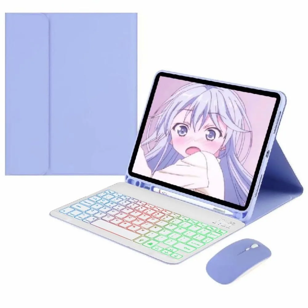 Timoom Timoom Rainbow Backlit Keyboard Case Purple for Samsung Galaxy Tab A7 10.4 2020/2022 — product photo
