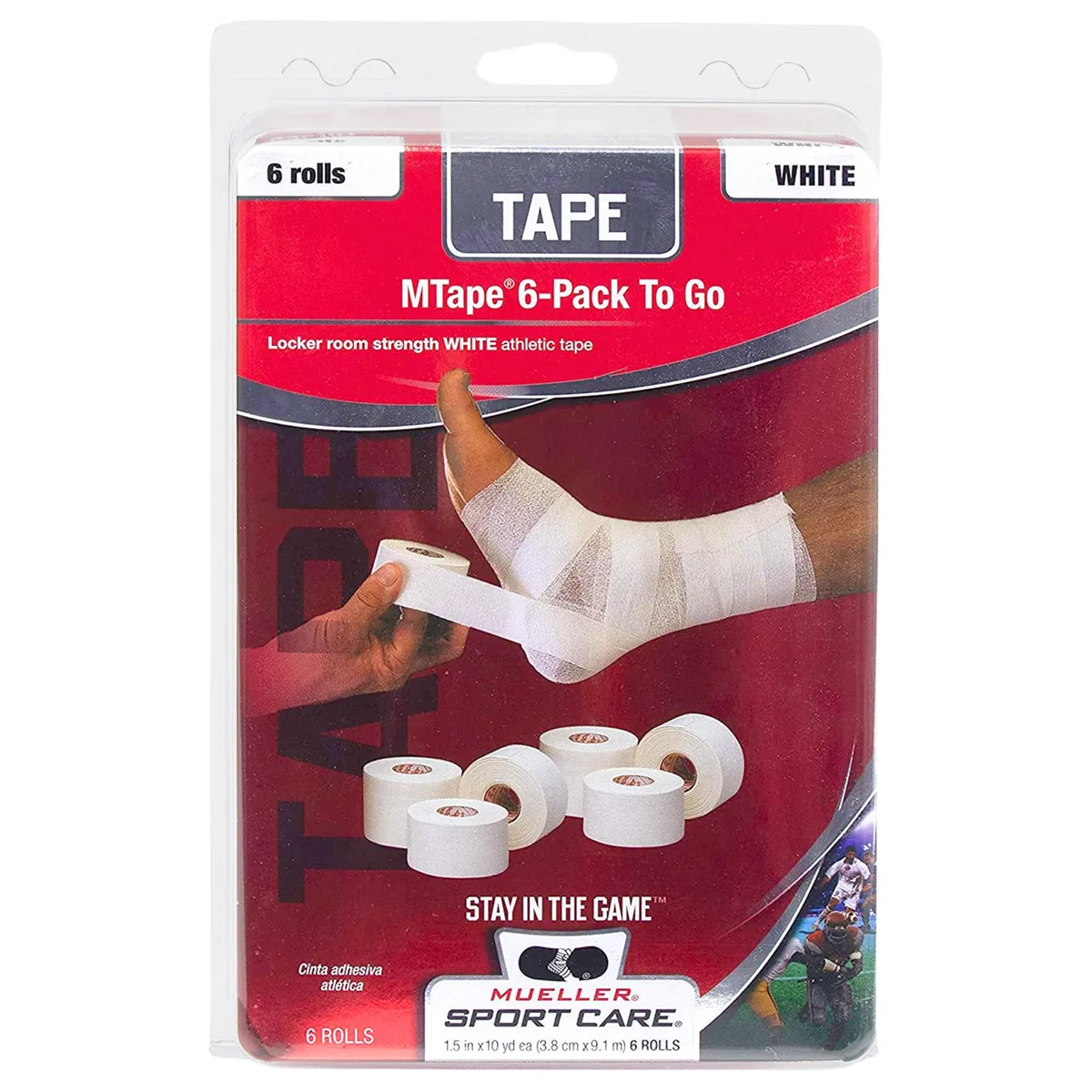 Mueller Mueller MTape Athletic Tape 6-pack 1-1/2 in. x 30 ft. White — product photo
