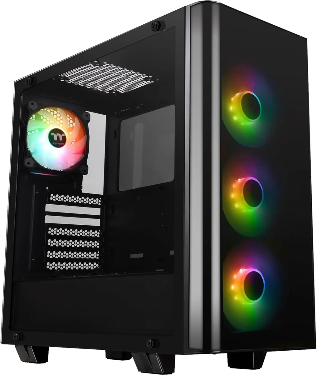 Thermaltake Thermaltake View 21 TG Tempered Glass RGB Plus PC Case Black — product photo