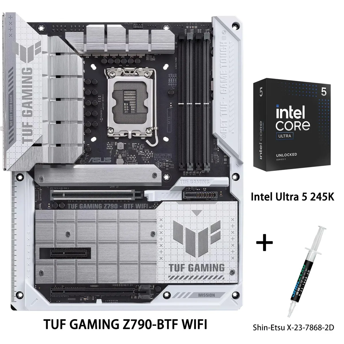 ASUS ASUS TUF GAMING Z790-BTF WIFI + Intel Ultra 5 245K Combo Intel motherboard — product photo