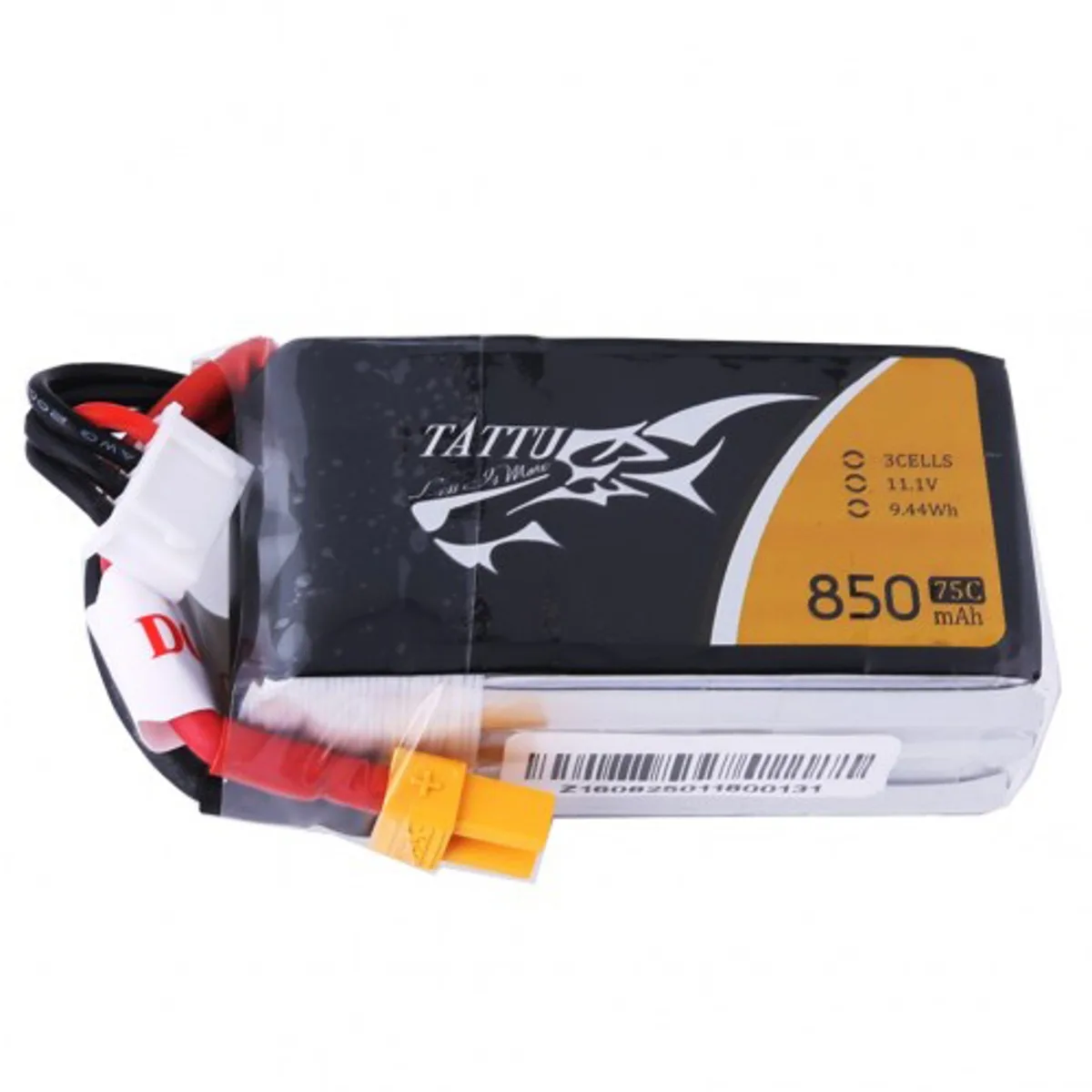Tattu Tattu 11.1V 850mAh 75C 3S1P Li-Po Battery XT60 — product photo
