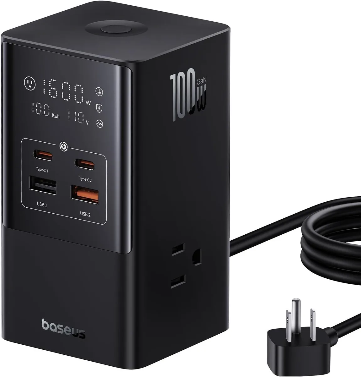RUOCLRIS RUOCLRIS 7-in-1 USB C Charging Station 100W Digital Display 1200J Surge Protection — product photo