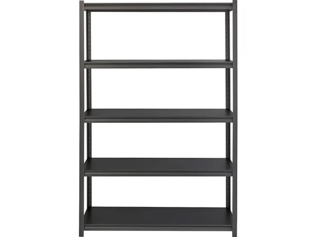 Lorell Lorell 59703 office furniture 5-shelf steel 48x24x72 3200 lb black — product photo