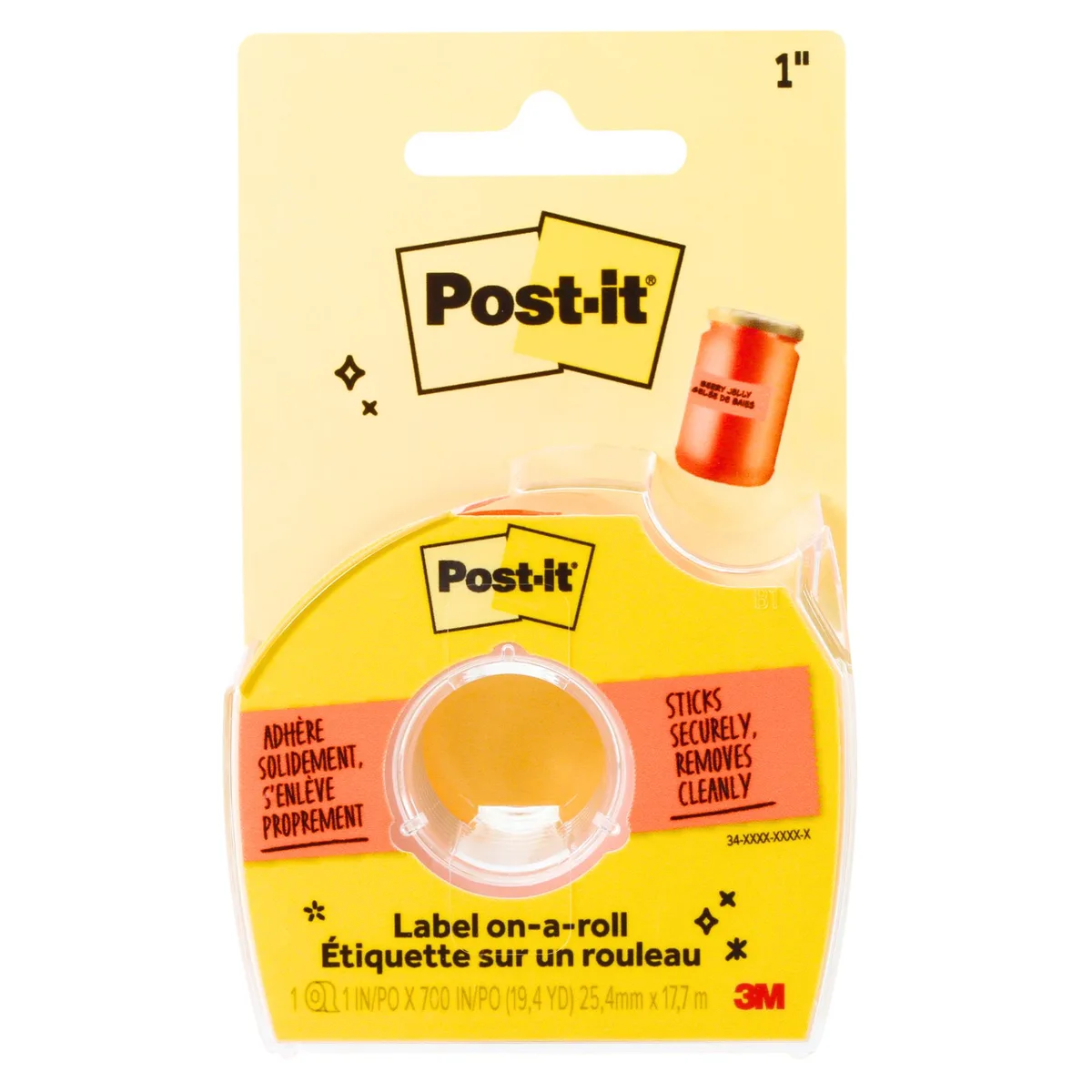 Post-it Post-it Labeling and Cover-up Tape 1 in x 700 in Vital Orange 658LRO — product photo