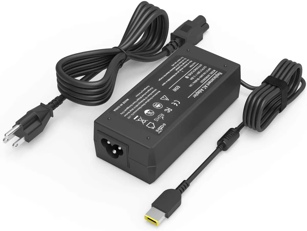 myVolts myVolts 20V 3.25A 65W AC Adapter Square Yellow Tip — product photo