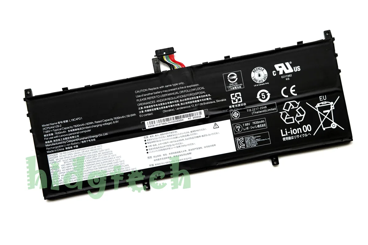 Beisite Beisite L19C4PD1 L19D4PD1 L19M4PD1 60Wh 7.68V laptop battery — product photo